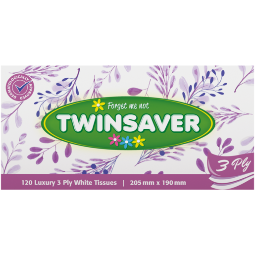 Twinsaver 3 Ply Facial Tissues 120 Pack