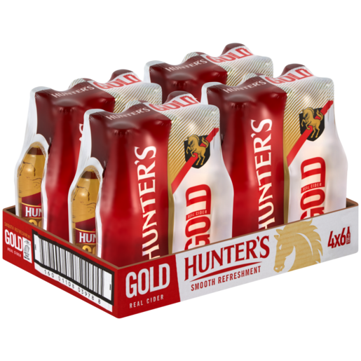 Hunter's Gold Cider Bottles 24 x 330ml