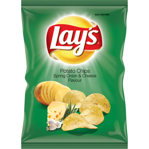 Lay S Spring Onion Cheese Potato Chips 36g Small Bag Chips Chips Snacks Popcorn Food Cupboard Food Checkers Za
