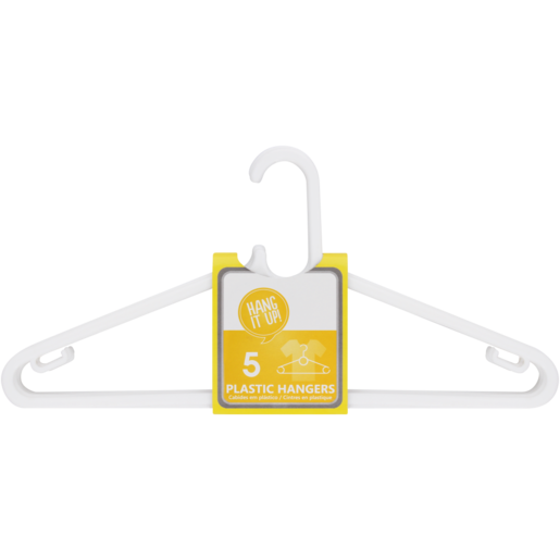 Hang It Up! White Hangers 5 Pack
