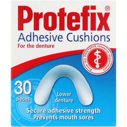 Protefix Adhesive Cushions For Lower Denture Box 30 Pack
