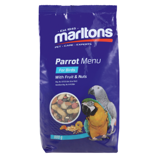 Marltons Fruit & Nut Parrot Food 800g