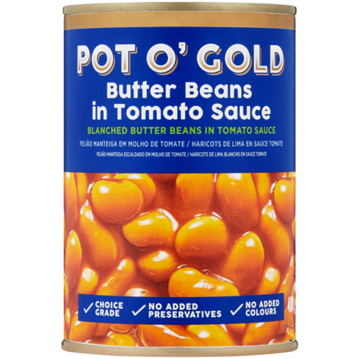 Pot O' Gold Butter Beans in Tomato Sauce 400g 