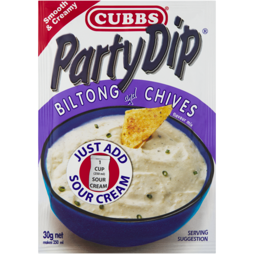 Cubbs Party Dip Biltong & Chives Flavour Mix 30g