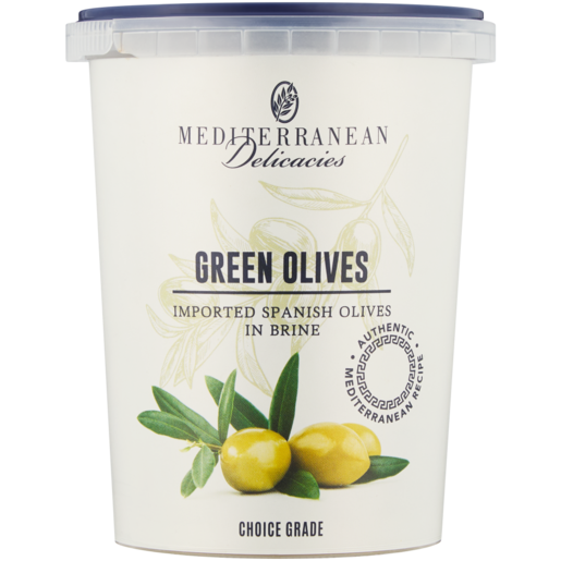 Mediterranean Delicacies Fresh Green Olives 700g