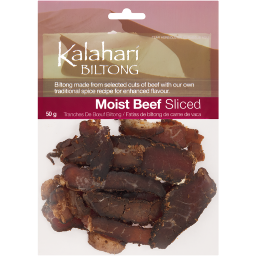 Kalahari Biltong Sliced Moist Beef 50g