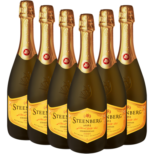 Steenberg 1682 Méthode Cap Classique Brut Chardonnay Sparkling White Wine Bottles 6 x 750ml