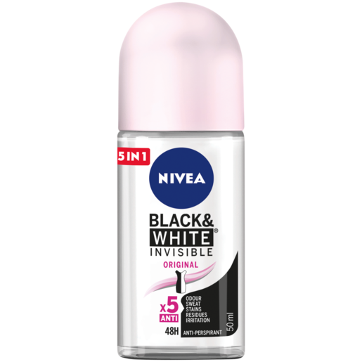 NIVEA Black & White Ladies Original Anti-Perspirant Protection Roll-On 50ml