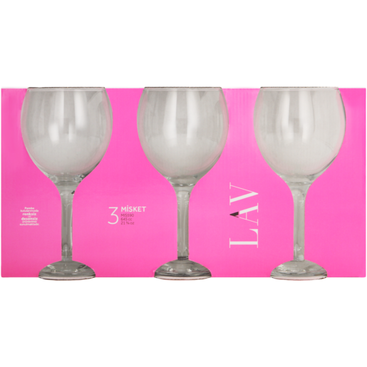 LAV Misket Magnum Wine Glasses 3 x 645ml