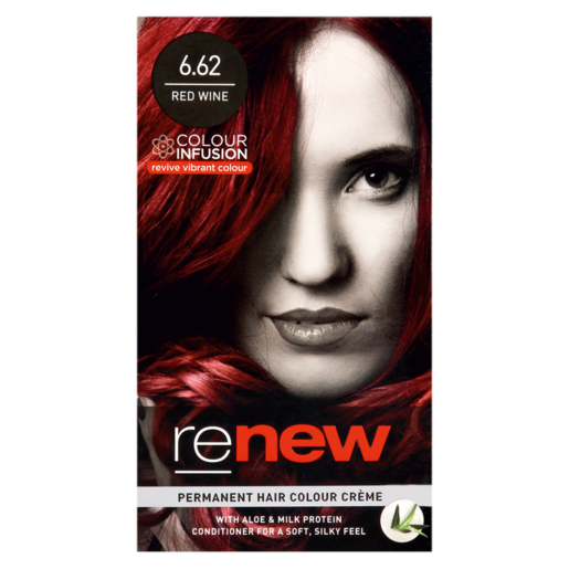 Renew Permanent Hair Colour Crème Red Wine With Aloe & Milk Protein Conditioner 50ml
