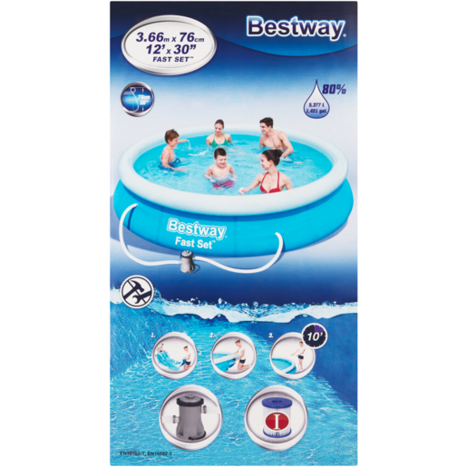 Bestway Fast Set Blue Pool 3.66m x 76cm