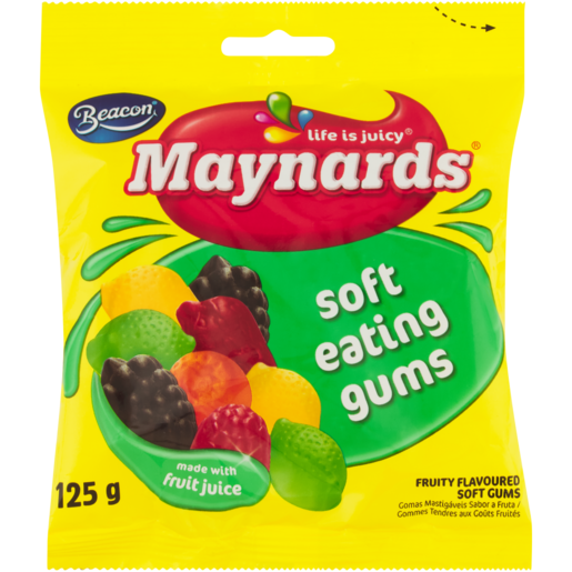 Maynards Soft Fruity Flavoured Gums 125g