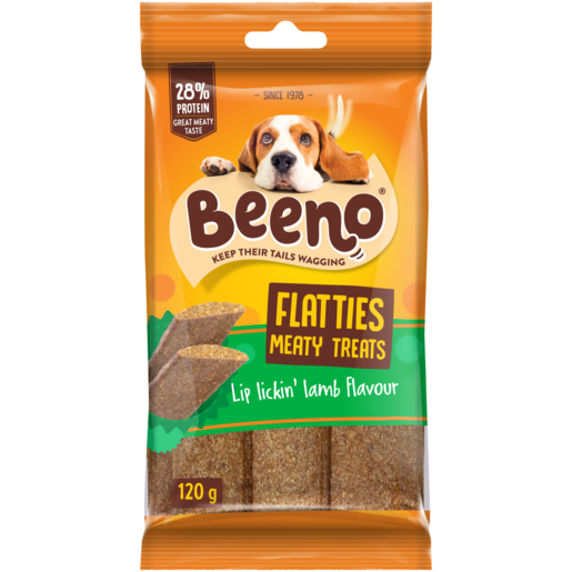 BEENO Flatties Lamb Flavoured Meaty Dog Treats 120g