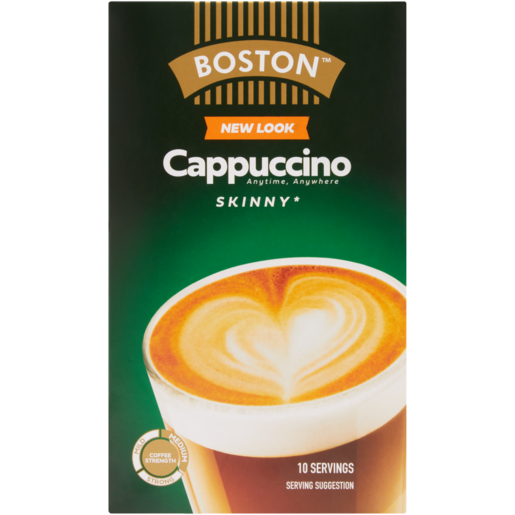 Boston Unsweetened Cappuccino Sachets 10 Pack