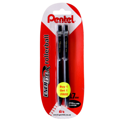 Pentel Energel Black Gel Pen 2 Pack