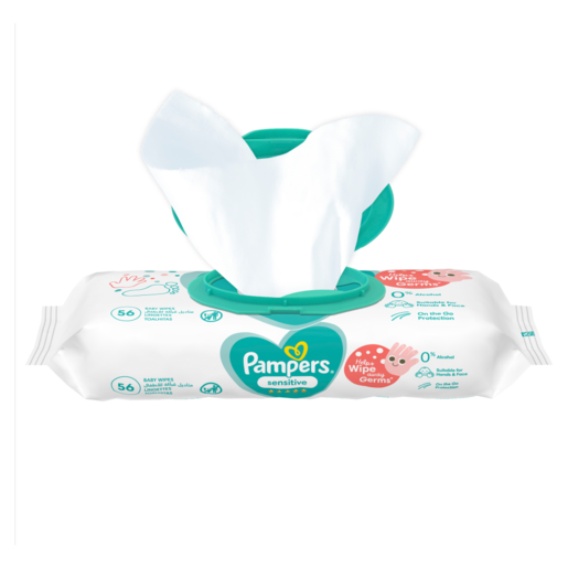 Pampers Sensitive Baby Wipes 56 Pack