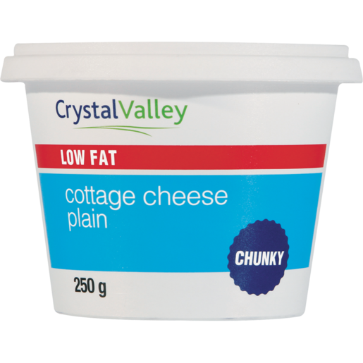 Crystal Valley Plain Chunky Low Fat Cottage Cheese 250g