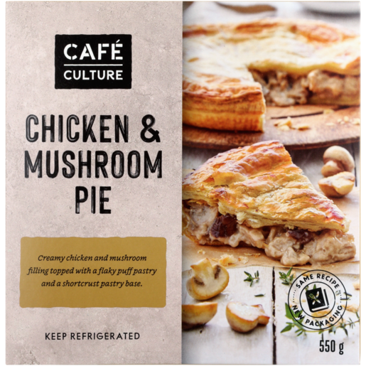 Café Culture Chicken & Mushroom Pie 550g 