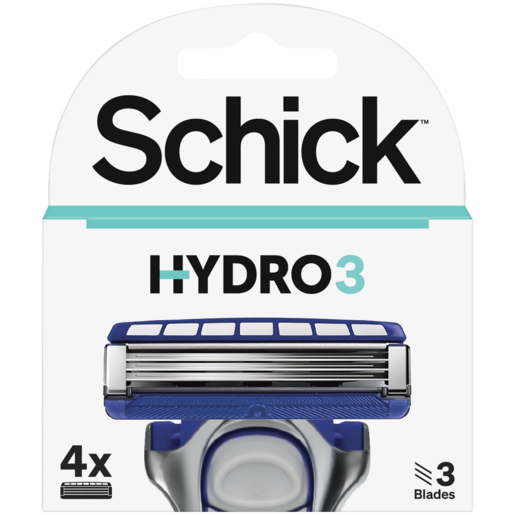 Schick Hydro 3 Instant Lubricating Protection Refill Cartridges 4 Pack