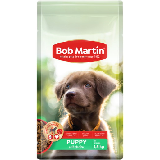 Bob Martin Complete Condition Superfood Boost Chicken Flavoured Dog Food For Puppies Bag 1.5kg