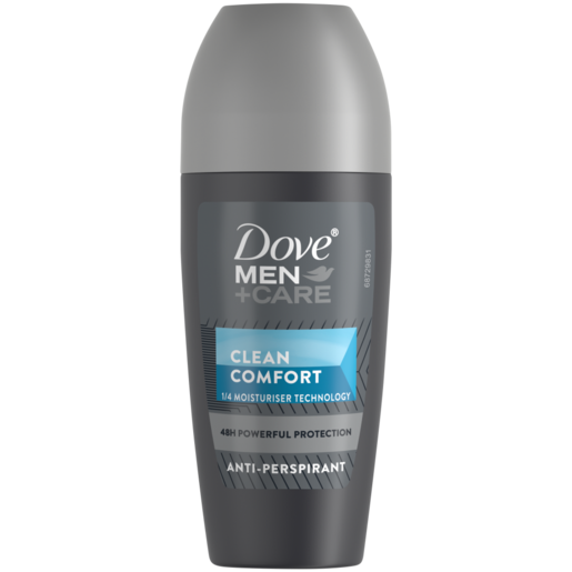 Dove Men + Care Clean Comfort Men's Antiperspirant Deodorant Roll-On 50ml