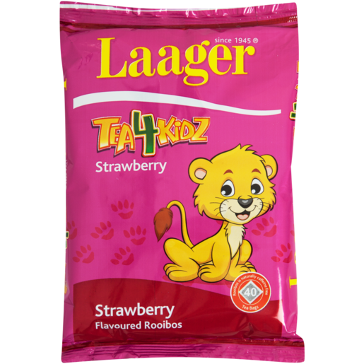 Laager Tea4kidz Strawberry Flavoured Rooibos Tea Bags 40 Pack