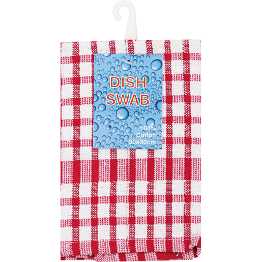 Essentials Monochecks Terry Kitchen Swabs 30 x 30cm (Colour May Vary)