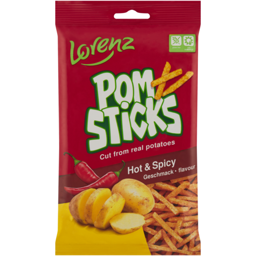 Lorenz Hot & Spicy Flavoured Pomsticks 100g
