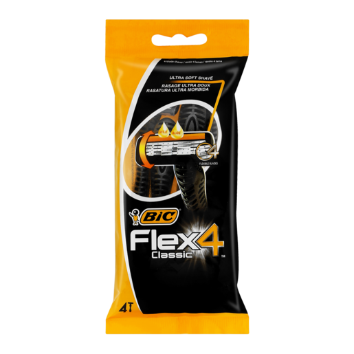 BIC Flex 4 Men's Disposable Razors Pouch 4 Pack