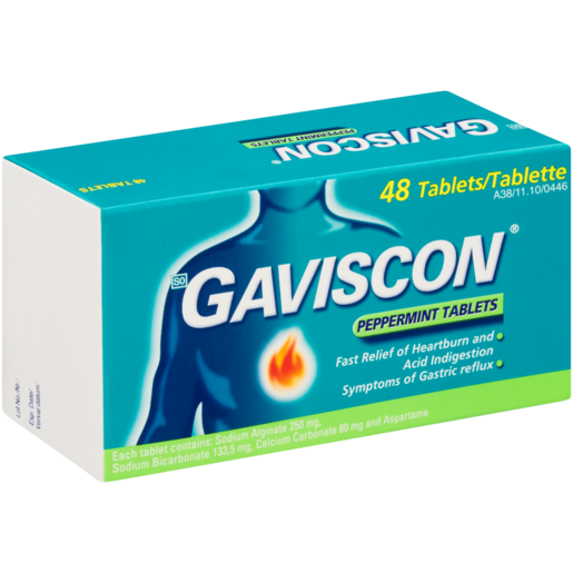 Gaviscon Peppermint Antacid Tablets 48 Pack