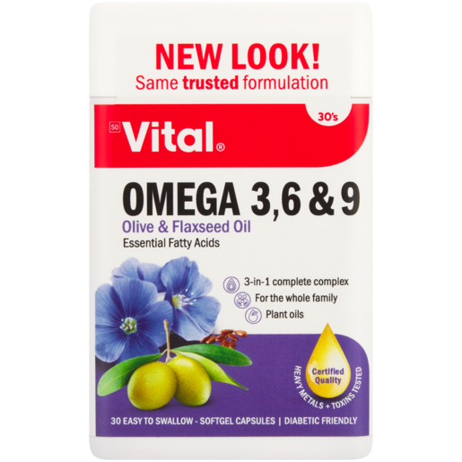 Vital Omega 3, 6 & 9 Capsules 30 Pack