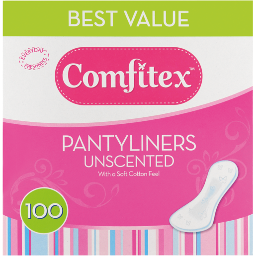 Comfitex Unscented Pantyliners 100 Pack, Sanitary Pads & Panty Liners, Sanitary Protection, Health & Beauty