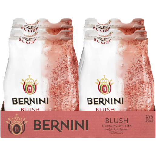 Bernini Blush Sparkling Grape Frizzante Bottles 24 x 275ml