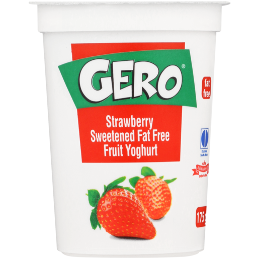 Gero Fat Free Strawberry Flavoured Yoghurt 175g