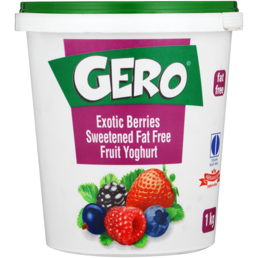 Gero Exotic Berries Sweetened Fat Free Fruit Yoghurt 1kg