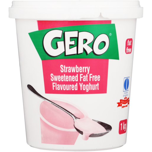 Gero Fat Free Strawberry Flavoured Yoghurt 1kg