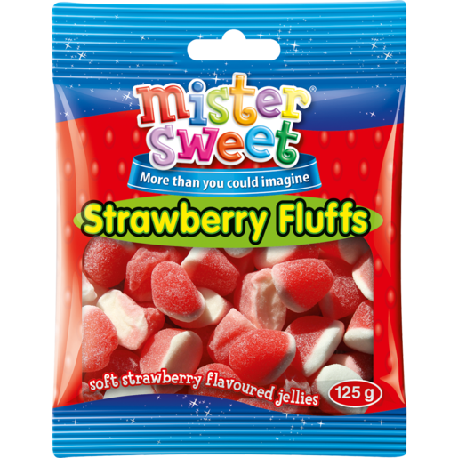 Mister Sweet Strawberry Fluffs Sweets 125g