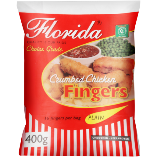 Florida Frozen Crumbed Chicken Fingers 400g