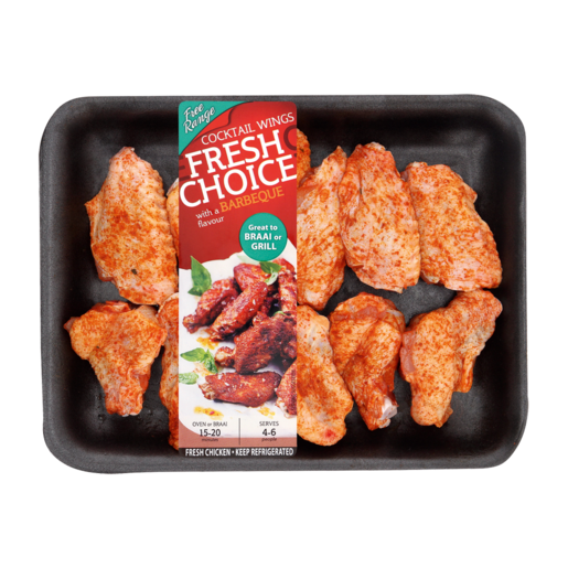 Fresh Choice Free Range Barbeque Chicken Cocktail Wings Per kg