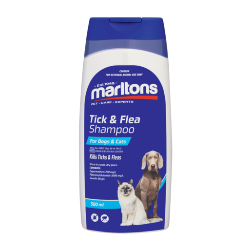 Marltons Cats And Dogs Tick And Flea Shampoo 500ml