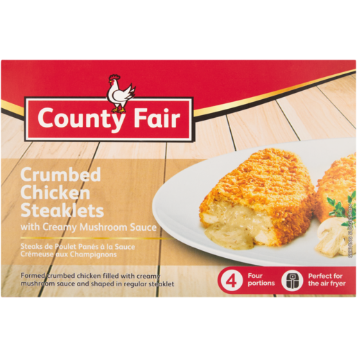 County Fair Frozen Chicken Steaklet With Mushroom Sauce 400g
