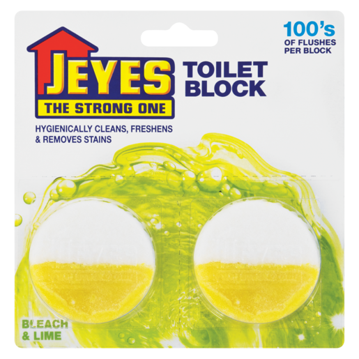 Jeyes Bleach & Lime Toilet Rim Block 2 x 50g