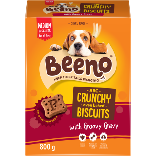 BEENO Small-Med Dog Biscuits With Groovy Gravy 800g