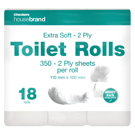 Checkers Housebrand 2 Ply Toilet Rolls 18 Pack