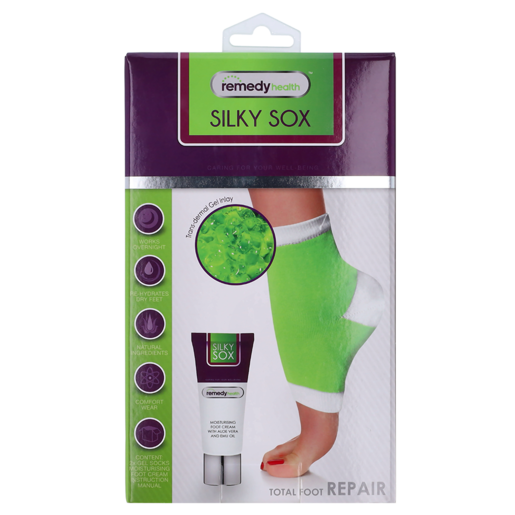 Remedy Health Silky Sox Foot Repair Socks With Cream