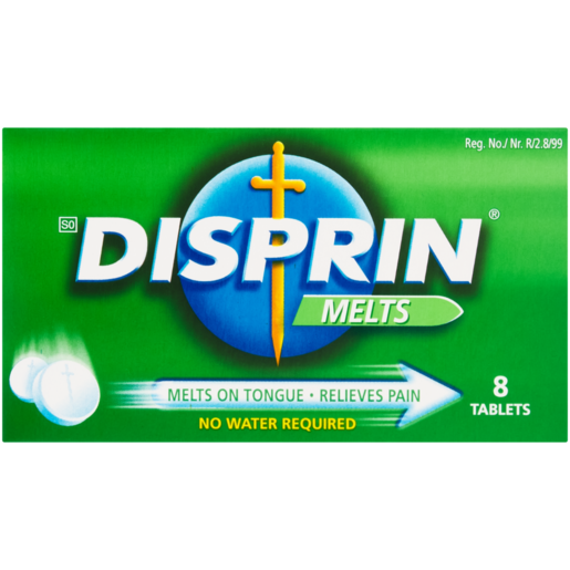 Disprin Melts Pain Relief Tablets 8 Pack