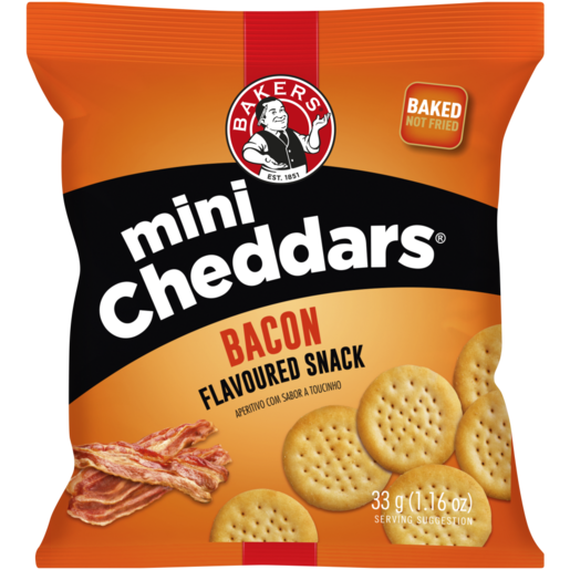 Bakers Mini Cheddars Bacon Flavoured Snack 33g