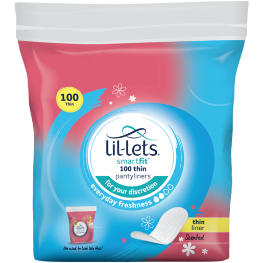 Lil-Lets Smartfit Scented Thin Pantyliners 100 Pack