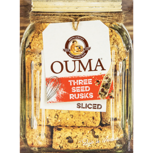 Ouma Three Seed Sliced Rusks 450g