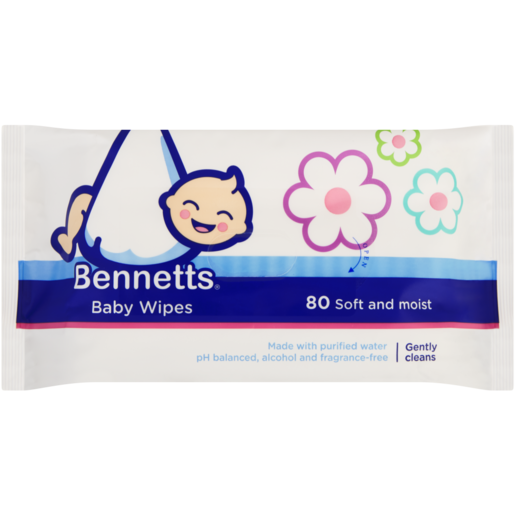 Bennetts Regular Baby Wipes 80 Pack